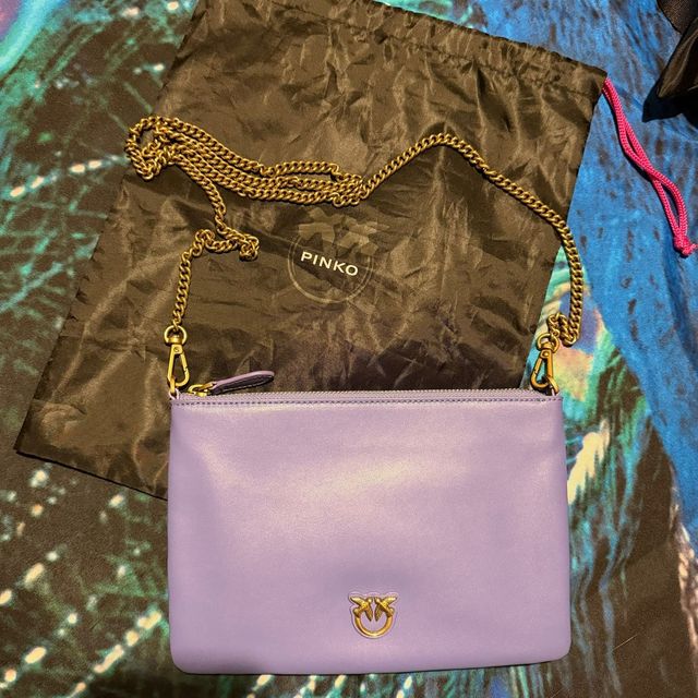 Bolso de mano Pinko Morado y Dorado