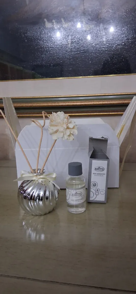 Profumatore Bagutta Vetro Argento e Fiori