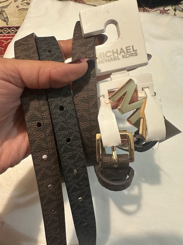 Cinturones Michael Kors Marrón y Dorado