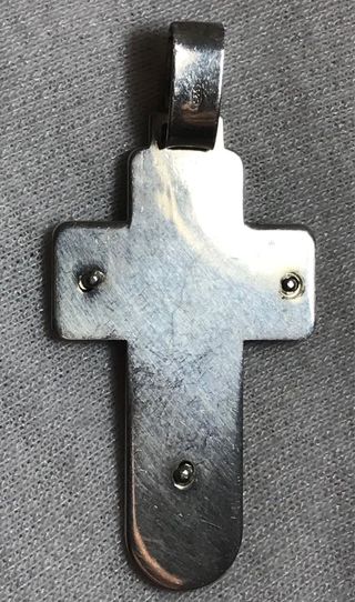 Colgante Cruz Plata Ley Cristo + Regalo