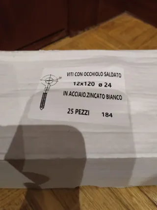 Tornillos para anclaje de andamio. 25 unidades.