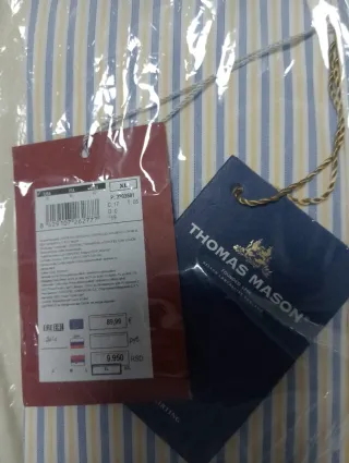 Camisa Pedro del Hierro Rayas Azul Beige Talla XL