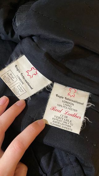 Chaqueta de cuero negra