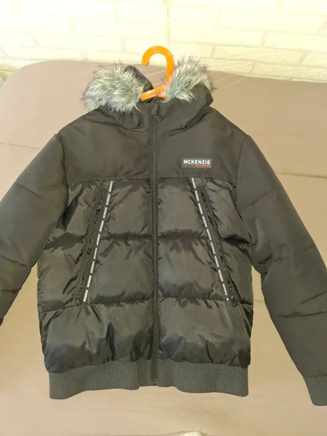 Abrigo McKenzie Negro con pelo talla 12-13