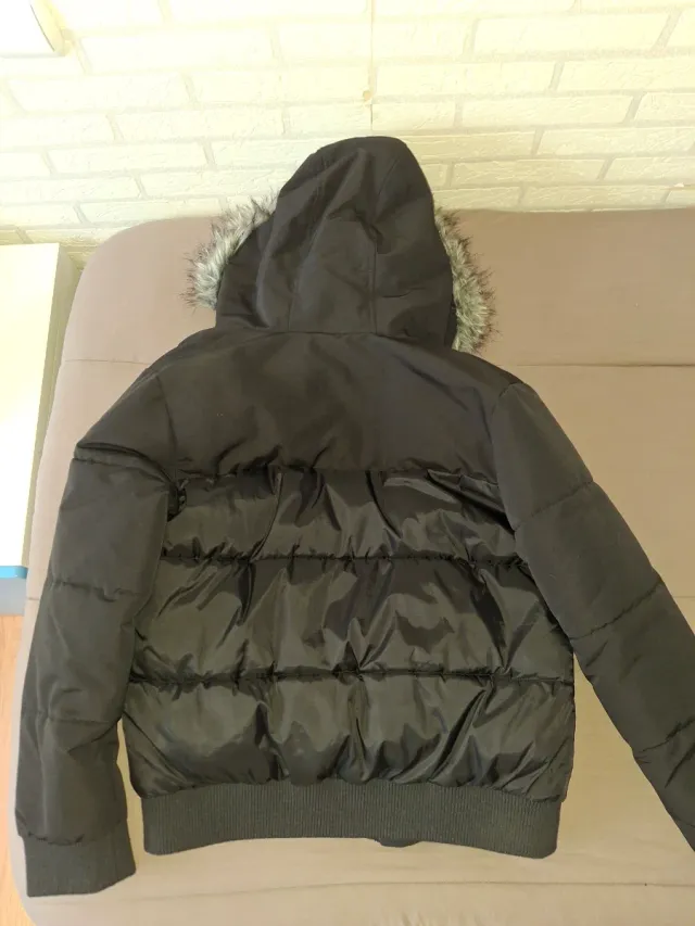 Abrigo McKenzie Negro con pelo talla 12-13