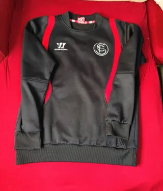Sudadera Sevilla FC Warrior Negra Roja Talla s