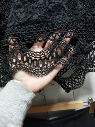 Conjunto Top Encaje y Shorts Negro