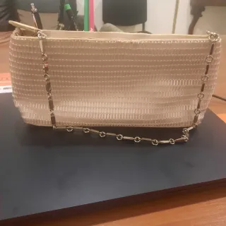 Pochette rosa antico con catena