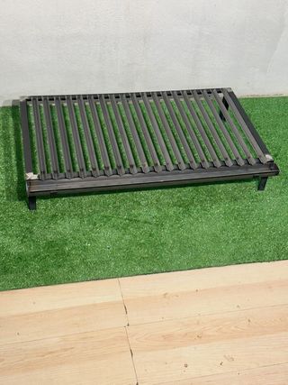 Griglia 60x50cm a V con grassoiera per barbecue