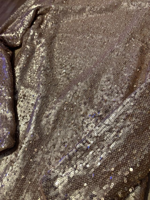 Vestido fiesta lentejuelas dorado rosa