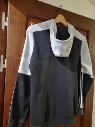 Sudadera Adidas Negra y Gris