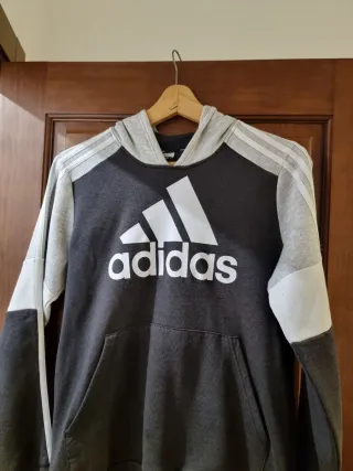 Sudadera Adidas Negra y Gris