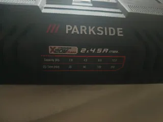 Cargador Doble Parkside 20V 2x4.5A