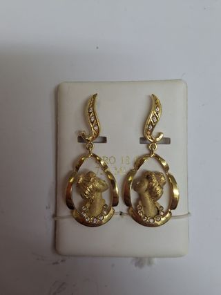 Pendientes Oro 18 KT Figura Mujer
