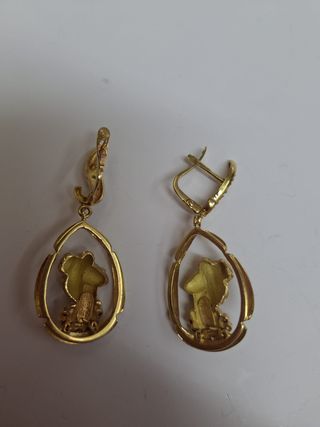 Pendientes Oro 18 KT Figura Mujer