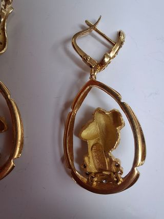 Pendientes Oro 18 KT Figura Mujer