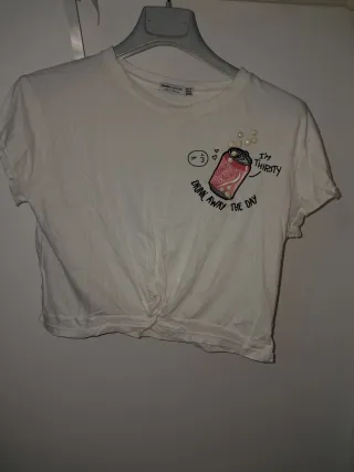 Camiseta Bershka blanca