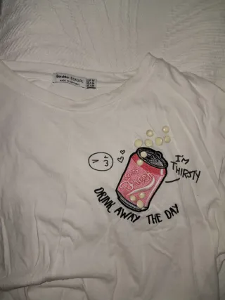 Camiseta Bershka blanca