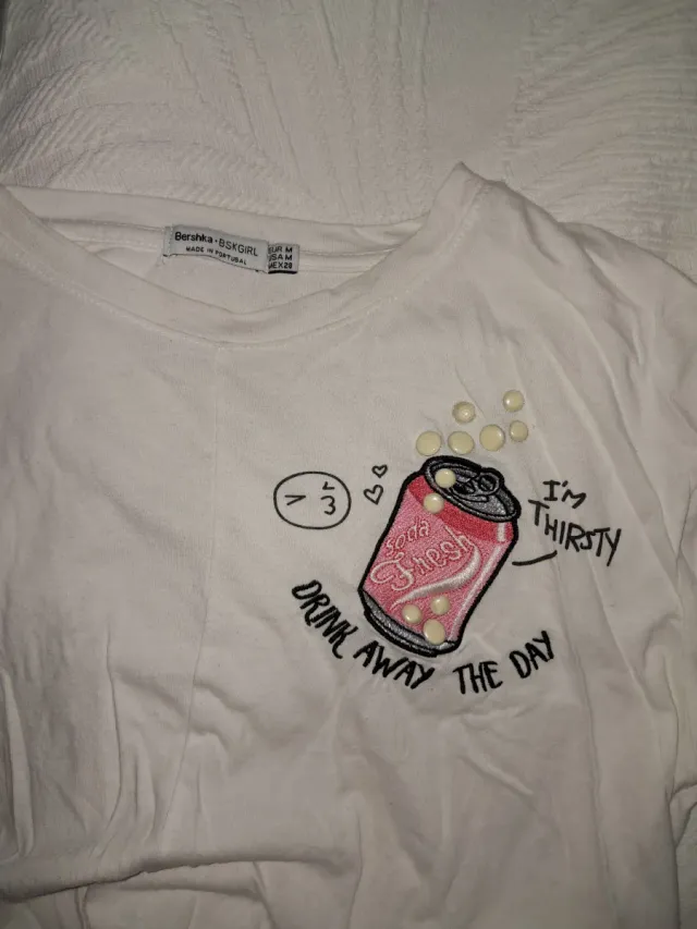 Camiseta Bershka blanca