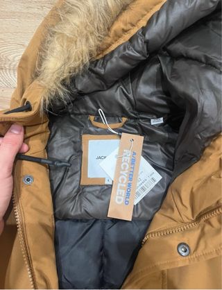 Chaqueta Jack&Jones Talla L Marrón con Capucha