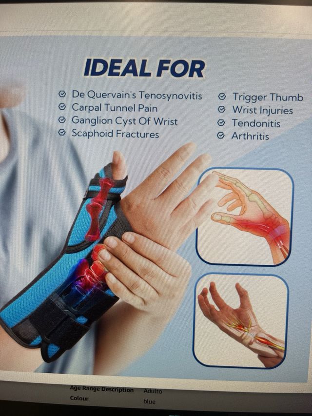 Muñequeras Túnel Carpiano y Pulgar Derecha M x 2