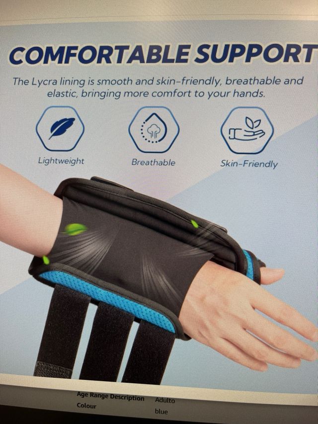 Muñequeras Túnel Carpiano y Pulgar Derecha M x 2