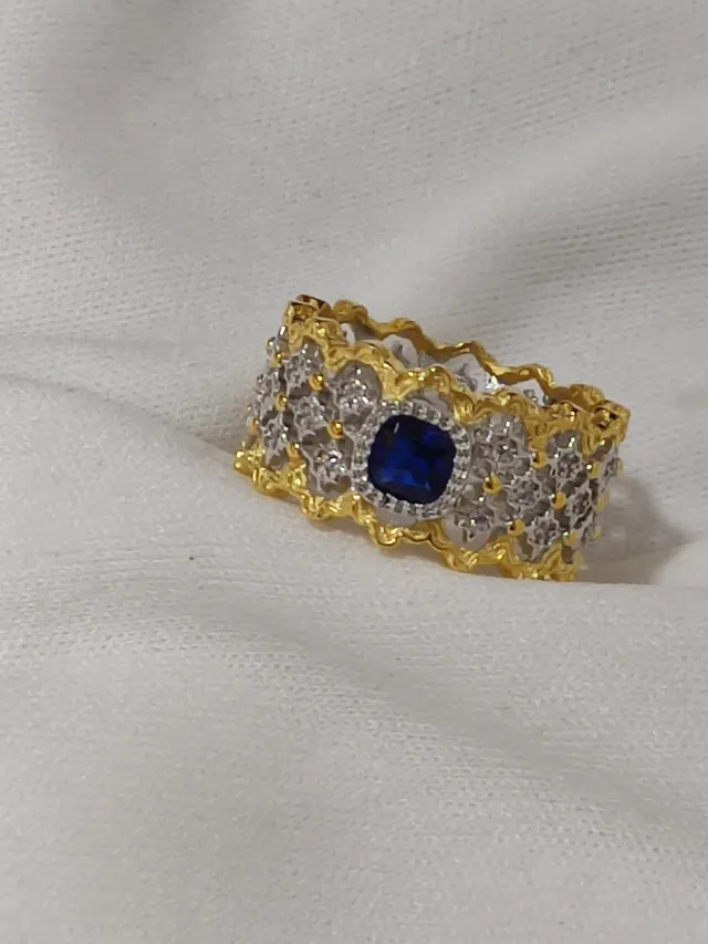 Anillo Plata/Baño Oro