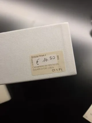 Portacandele fiore Swarovski cristallo