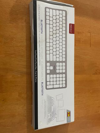 Teclado Inalámbrico Bluetooth Macally Gris/Blanco