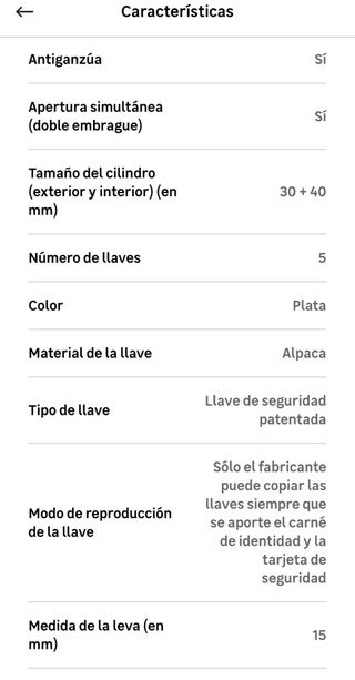 Bombín TESA TK100 30+40mm Niquelado