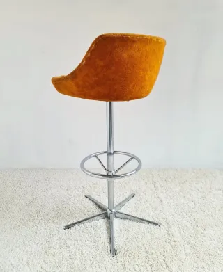 Taburete giratorio Space Age. Vintage, 70s.