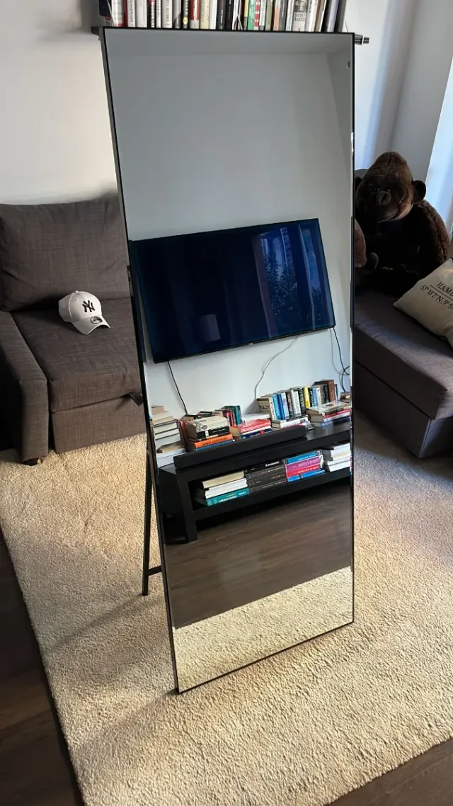 Espejo de pie con marco negro 160x60cm - Perfecto