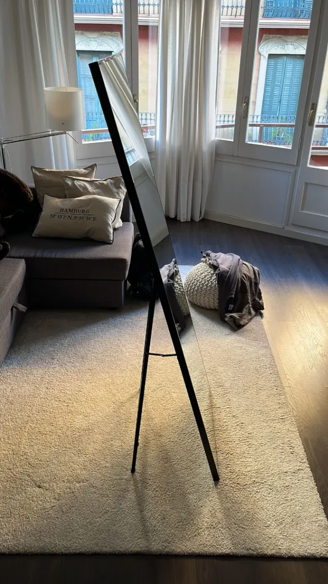 Espejo de pie con marco negro 160x60cm - Perfecto