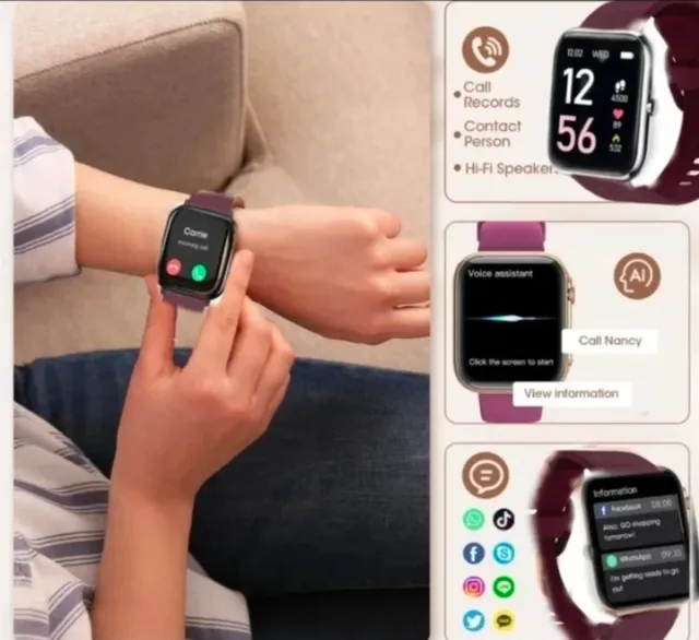 SmartWatch Pro Morado/Plateado
