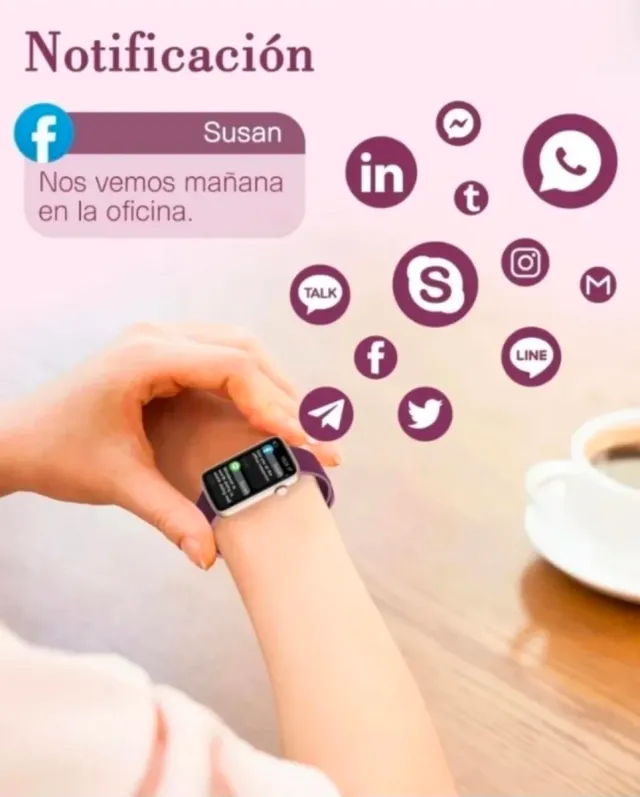 SmartWatch Pro Morado/Plateado