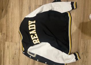 Sudadera Bomber Americana Negra y Blanca