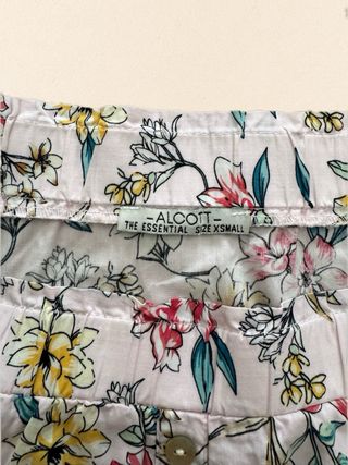 off shoulder vintage pink yellow floral top/blouse