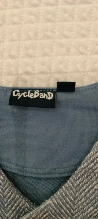 Gilet neonato fantasia chevron azzurro