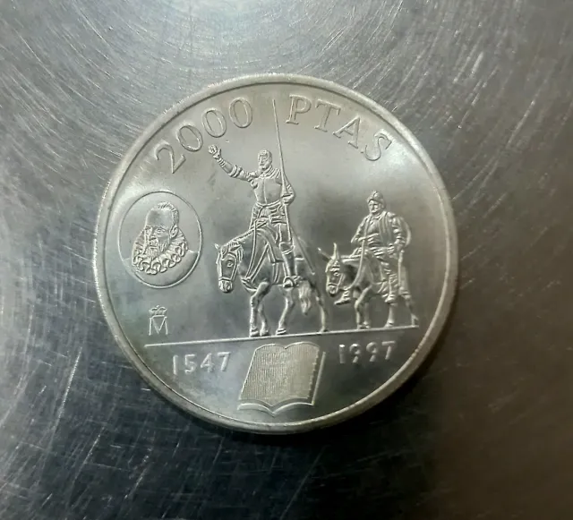 Moneta 2000 pesetas Cervantes 1547-1997