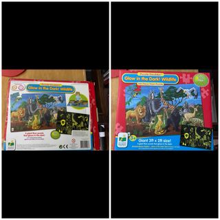 Puzzle Doble Glow in the Dark! Wildlife