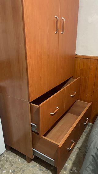 Armario 2 puertas y 2 cajones.