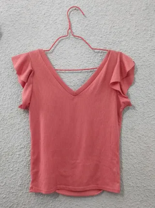 Blusa rosada manga corta verano