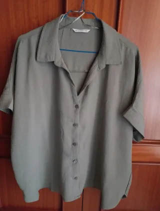 Camisa verde mujer manga corta talla M