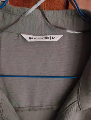 Camisa verde mujer manga corta talla M