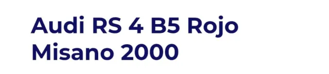 Audi RS4 B5 Rojo Otto ot1026