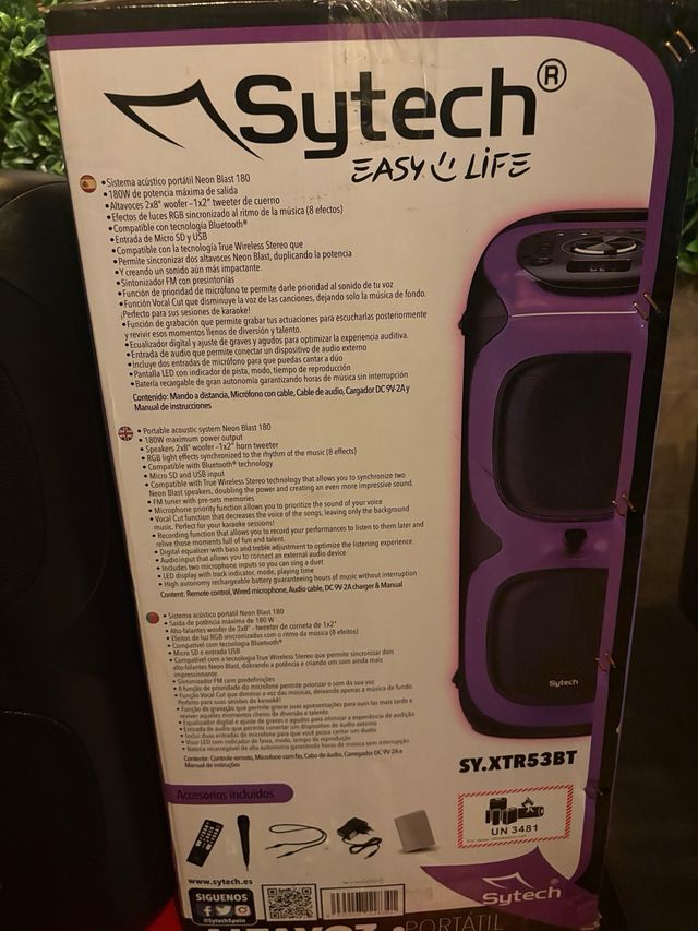 Altavoz Sytech SY.XTR53BT NeonBlast 180