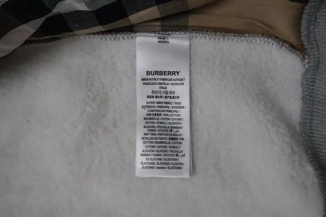Sudadera Burberry Gris con Cremallera Talla M