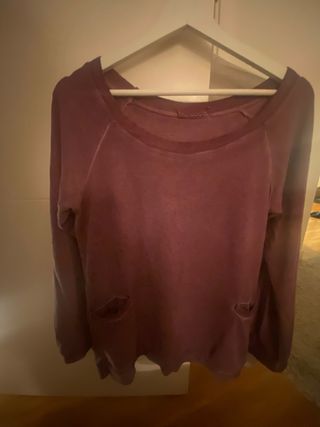 Jersey cuello barco morado