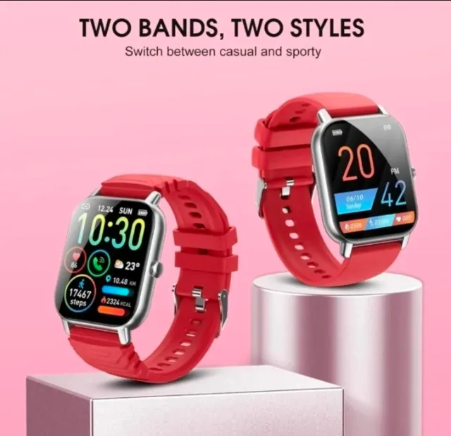 Smartwatch Pro - Rojo y Plateado
