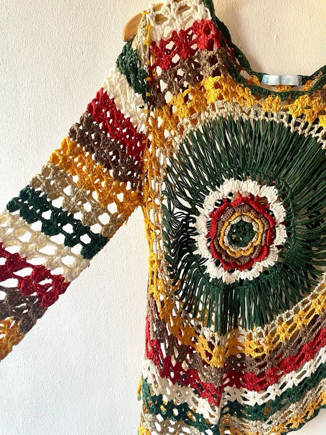Jersey tejido crochet mandala